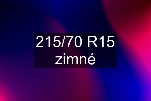 215/70 R15 zimné