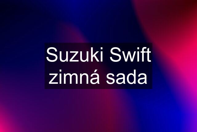 Suzuki Swift zimná sada