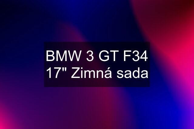 BMW 3 GT F34 17" Zimná sada