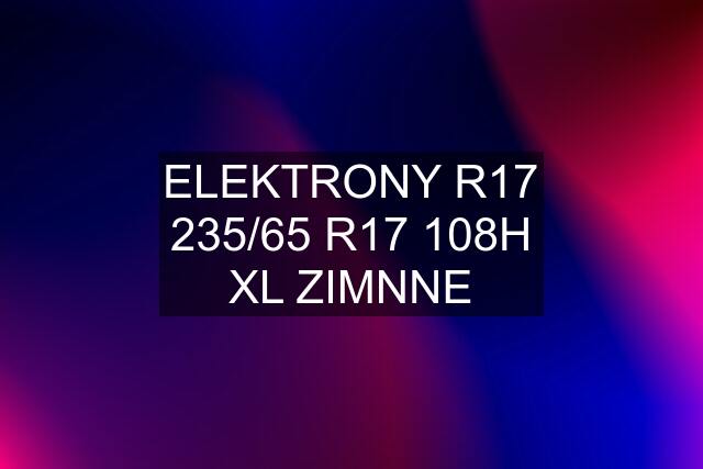 ELEKTRONY R17 235/65 R17 108H XL ZIMNNE