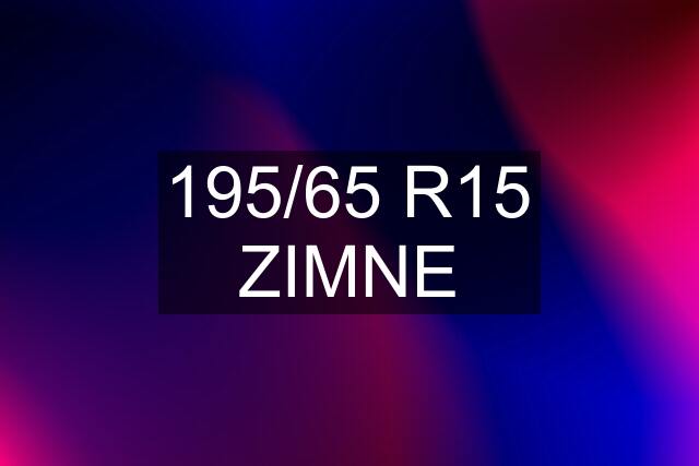 195/65 R15 ZIMNE