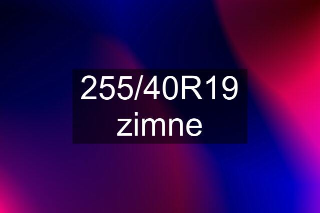255/40R19 zimne