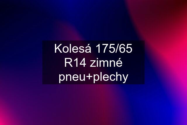 Kolesá 175/65 R14 zimné pneu+plechy