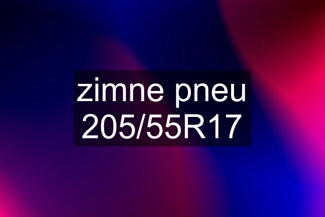 zimne pneu 205/55R17