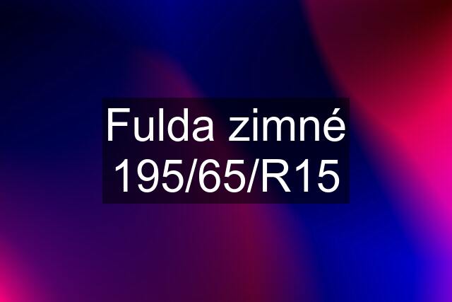 Fulda zimné 195/65/R15