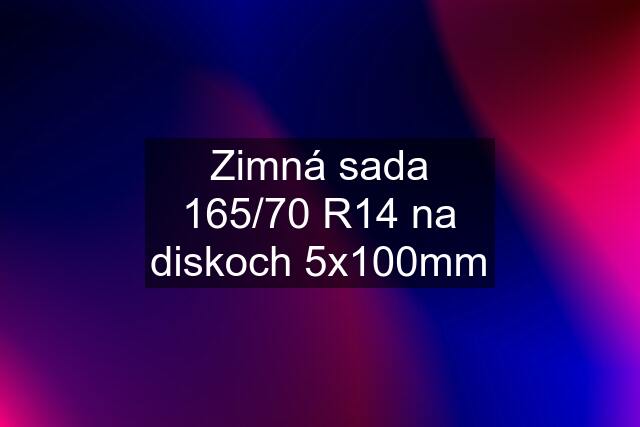 Zimná sada 165/70 R14 na diskoch 5x100mm