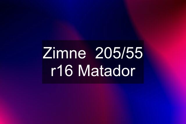 Zimne  205/55 r16 Matador