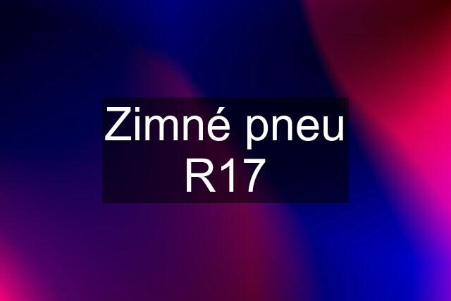 Zimné pneu R17