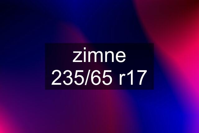 zimne 235/65 r17