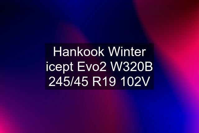 Hankook Winter icept Evo2 W320B 245/45 R19 102V