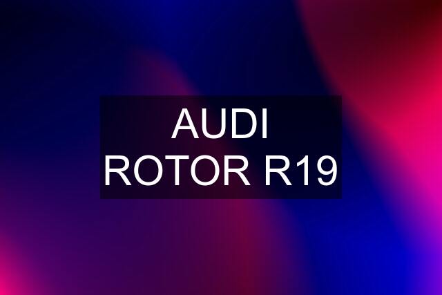 AUDI ROTOR R19