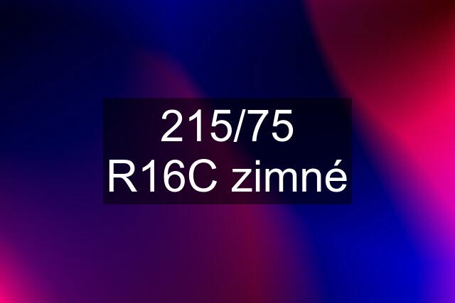 215/75 R16C zimné