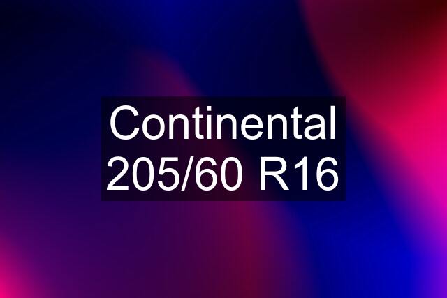 Continental 205/60 R16