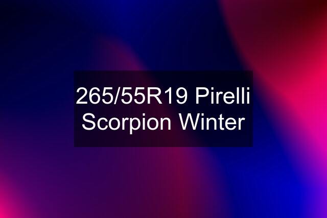 265/55R19 Pirelli Scorpion Winter