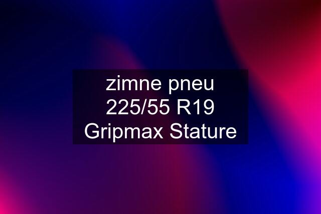 zimne pneu 225/55 R19 Gripmax Stature