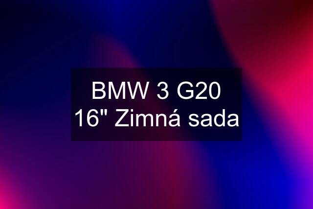 BMW 3 G20 16" Zimná sada