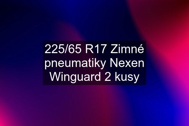 225/65 R17 Zimné pneumatiky Nexen Winguard 2 kusy