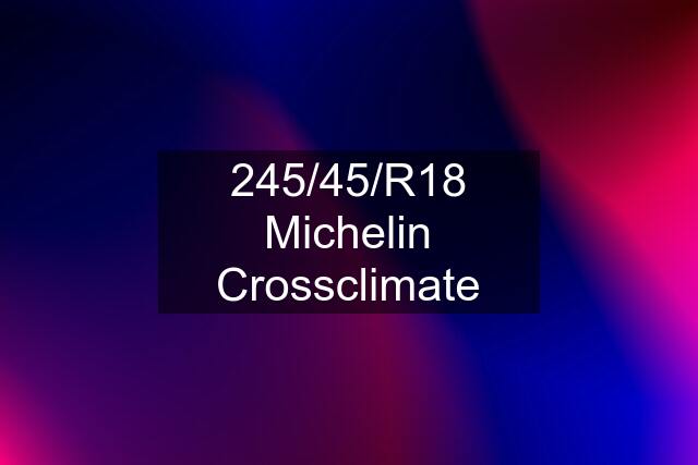 245/45/R18 Michelin Crossclimate