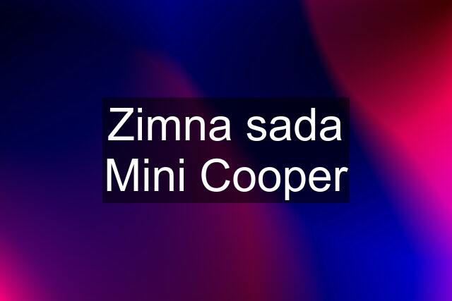 Zimna sada Mini Cooper