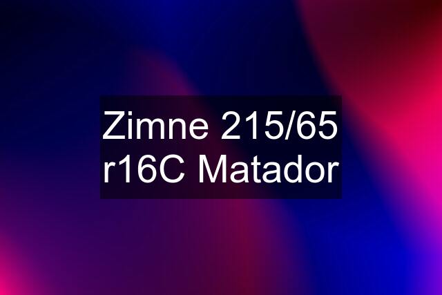 Zimne 215/65 r16C Matador