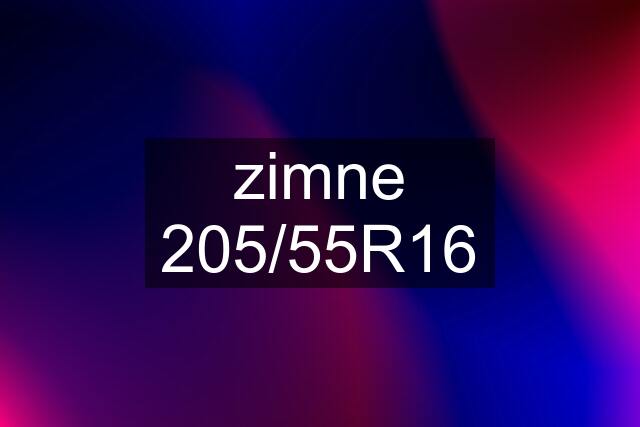 zimne 205/55R16