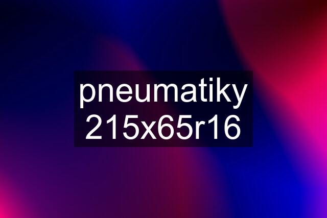 pneumatiky 215x65r16