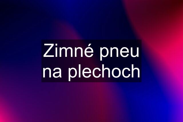 Zimné pneu na plechoch