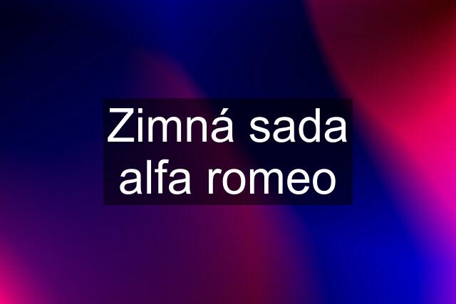 Zimná sada alfa romeo