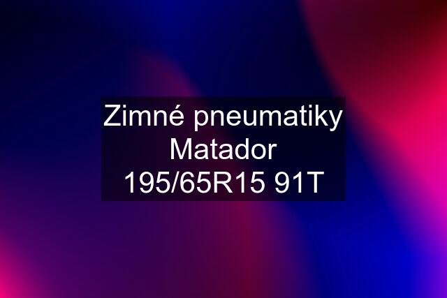 Zimné pneumatiky Matador 195/65R15 91T