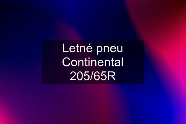 Letné pneu Continental 205/65R