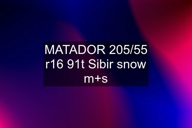 MATADOR 205/55 r16 91t Sibir snow m+s