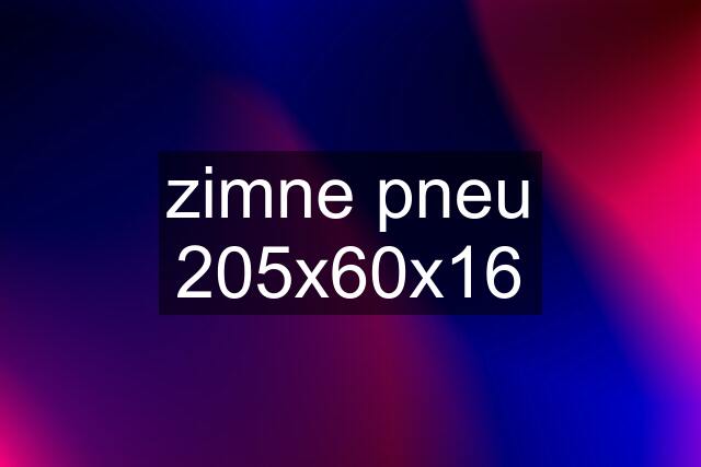 zimne pneu 205x60x16