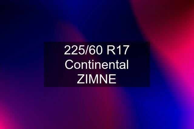 225/60 R17 Continental ZIMNE