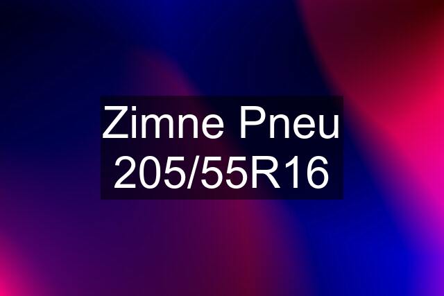 Zimne Pneu 205/55R16