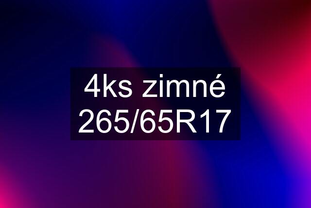 4ks zimné 265/65R17