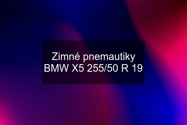 Zimné pnemautiky BMW X5 255/50 R 19