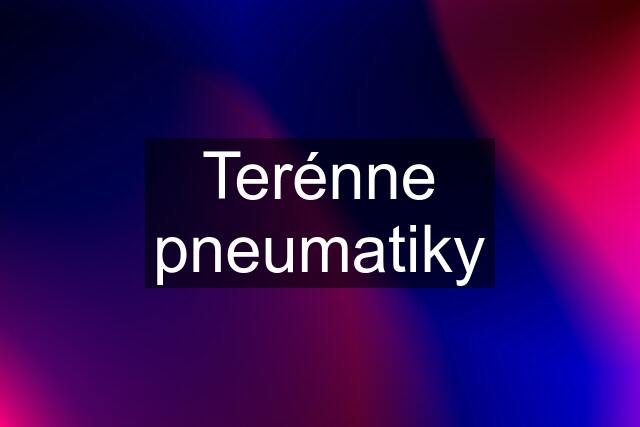 Terénne pneumatiky