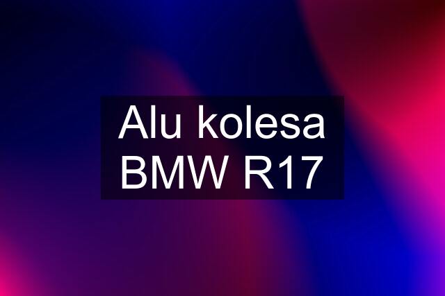 Alu kolesa BMW R17