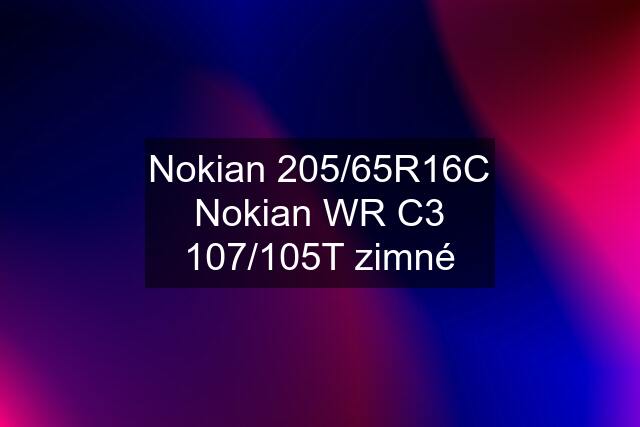 Nokian 205/65R16C Nokian WR C3 107/105T zimné