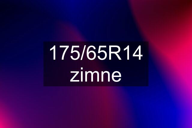 175/65R14 zimne