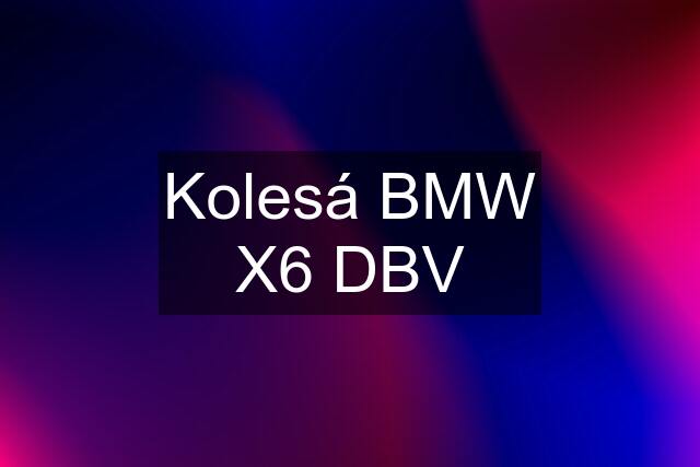 Kolesá BMW X6 DBV