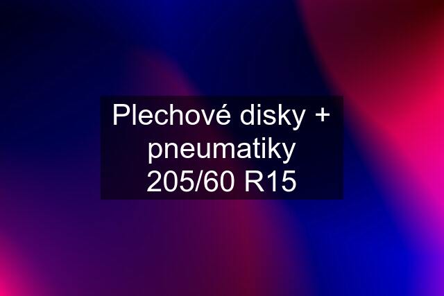 Plechové disky + pneumatiky 205/60 R15