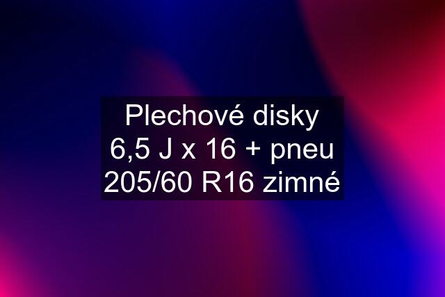 Plechové disky 6,5 J x 16 + pneu 205/60 R16 zimné