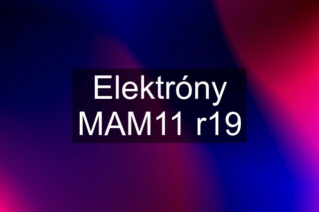 Elektróny MAM11 r19