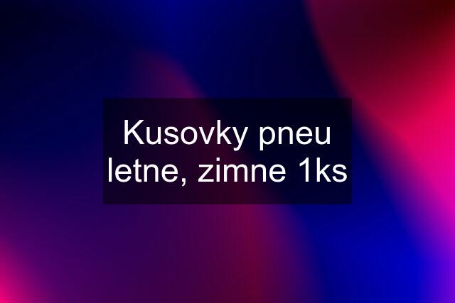 Kusovky pneu letne, zimne 1ks