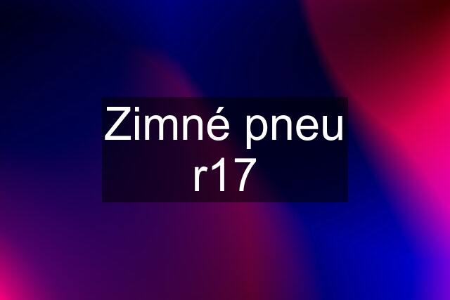 Zimné pneu r17