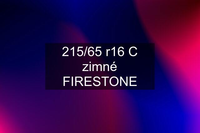 215/65 r16 C zimné FIRESTONE