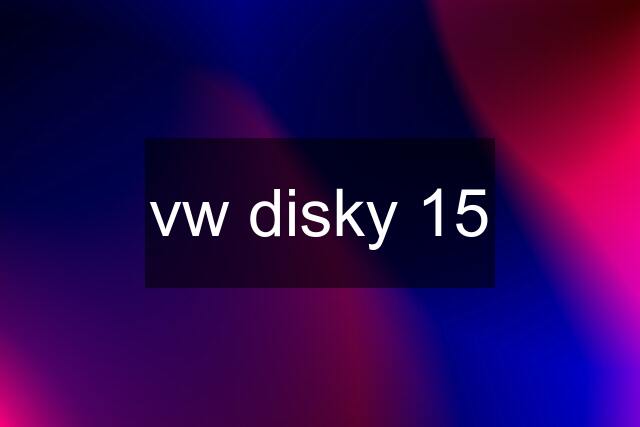 vw disky 15