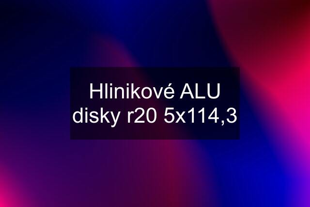 Hlinikové ALU disky r20 5x114,3