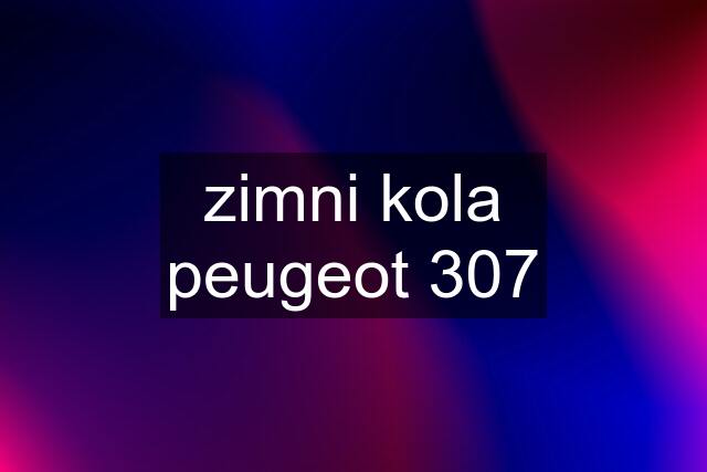 zimni kola peugeot 307